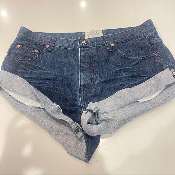 One Teaspoon Bandit low waist denim short NWOT Size 29 - Picture 3 of 9